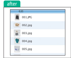 画像のファイル名変更後