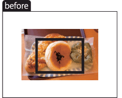 トリミング前のパンの写真