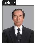 遺影写真加工の加工前のイメージ