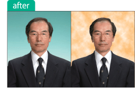 遺影写真加工の加工後のイメージ