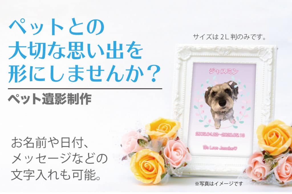 ペットとの大切な思い出を形にしませんか?ペット遺影制作